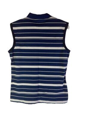 Vintage 70s Mod Color Block Stripe Knit Sleeveless Shirt Tank Top